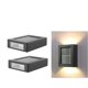 thumbnail image 1 of 2 luces LED solares de pared que iluminan hacia arriba y hacia abajo Lámpara con sensor de luz solar para exteriores Ip65 Decoración moderna de estilo nórdico a prueba de agua para el jardín, 1 of 5