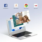 TOPOSH Mini Laptop Student, Intel Celeron N4000, 8GB+128GB, Laptop 10.1 1280*800P, Windows 10, White Laptop