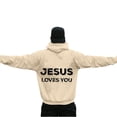 thumbnail image 3 of MHFRRA Sudadera con Capucha de Moda para Hombre, Jersey con Estampado Moderno, Ropa Informal, Tela Suave y Cómoda para Otoño E Invierno, Atuendo Diario Beige, 3 of 3