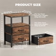 thumbnail image 2 of Alvantor Bedside Table Charging Station Nightstand with Fabric Drawers, End Side Table for Bedroom Living Room, 2 of 7