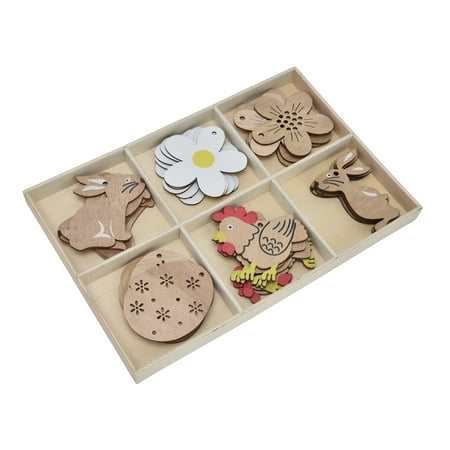 

Easter Wood Slices Premium Boxwood Wooden Easter Pendant Various Styles For Crafts For Decoration For DIY
