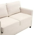 thumbnail image 7 of Loveseat Sofa, 52" Modern Upholstered 2 Seater Sofa Couch with Thick Removable Seat Cushion, Chenille Fabric Deep Seat Sofa for Living Room Small Space Apartment, Beige, 7 of 7