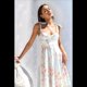 thumbnail image 5 of Vestido Informal Plisado con Cuello en V y Estampado para Mujer, Sin Mangas, Elegante, de Verano, Tipo Túnica, Maxivestido Lencero Albaricoque L, 5 of 9