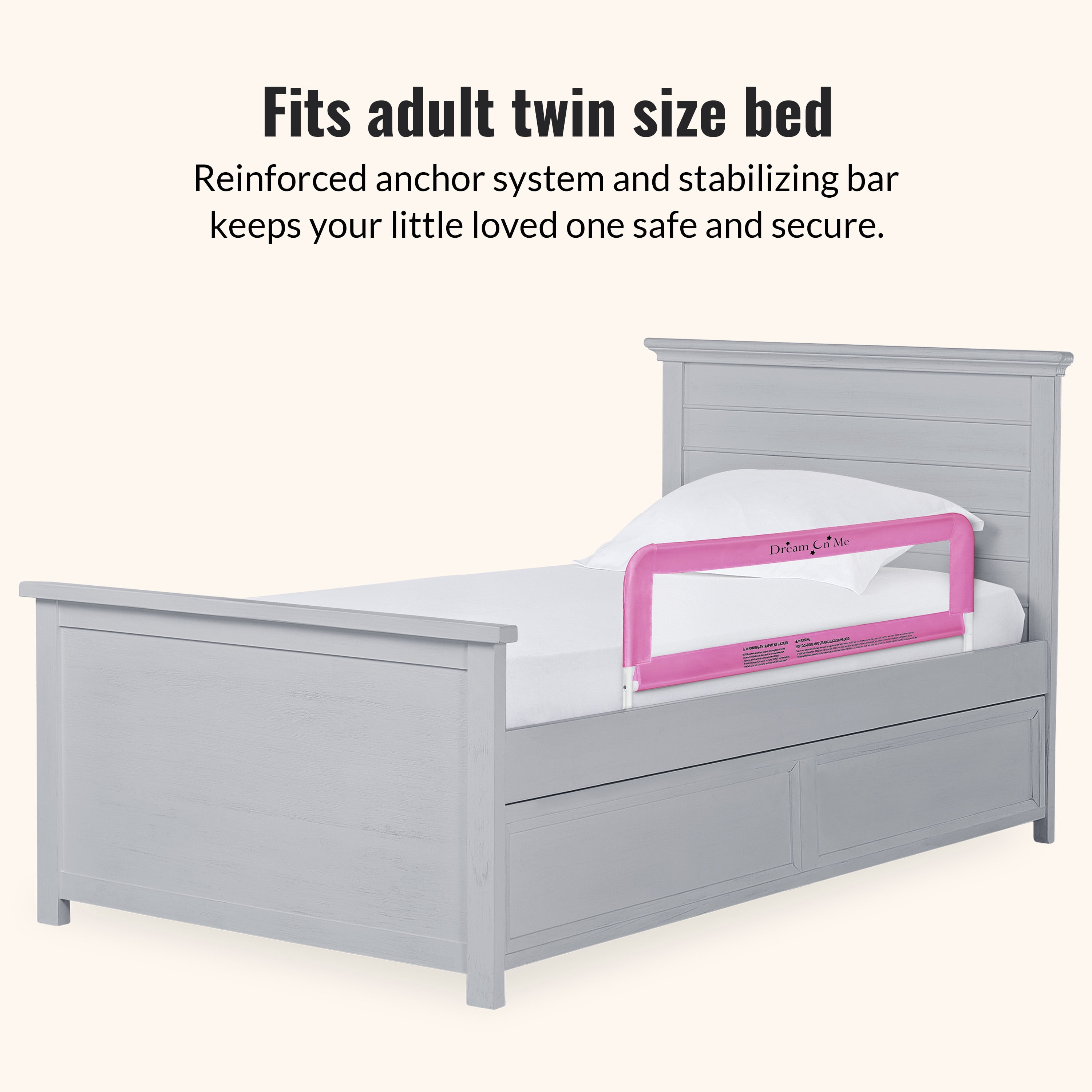 Dream On Me Adjustable Mesh Bed Rail