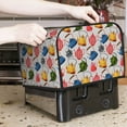 thumbnail image 7 of Balery Watercolor Teapots Pattern Oven Cover Kitchen Bread Machine Protector, 4 Slice Toaster Cover for Home, Anti Dust Fingerprint Coaster Cover, 7 of 7