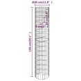 thumbnail image 2 of vidaXL Circular Gabion Raised Beds 3 pcs Galvanized Steel Ø11.8"x39.4", 2 of 6