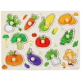 thumbnail image 1 of Tablero de agarre cognitivo de animales de dibujos animados para educación de la primera infancia, rompecabezas de formas de madera, juguetes de iluminación para entrenamiento de agarre, 1 of 6