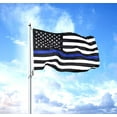 thumbnail image 4 of Thin Blue Line American Flag - 3x5 Blue Stripe American Matter Police Flags - USA Honoring Law Enforcement Officers Banner Flags Outdoor Indoor, 4 of 5