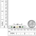 thumbnail image 3 of Gem Stone King 925 Silver and 10K Yellow Gold White Ethiopian Opal Black Onyx Green Nano Emerald and Lab Grown Diamond Tennis Bracelet for Women By Keren Hanan (1.52 cttw, Adjustable up To 9 inch), 3 of 3