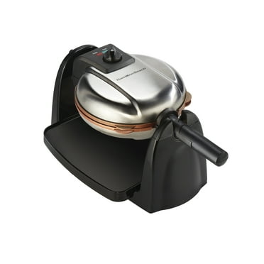 Hamilton Beach Flip Belgian Waffle Maker with Removable Durathon Non-Stick Plates, Black, 26133