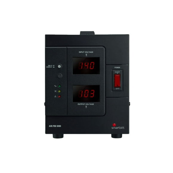 Regulador de Energía Smartbitt Para Linea Blanca SBAVRC3000 Negro