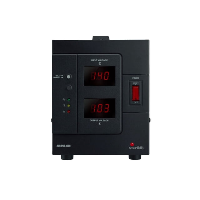 Regulador de Energía Smartbitt Para Linea Blanca SBAVRC3000 Negro