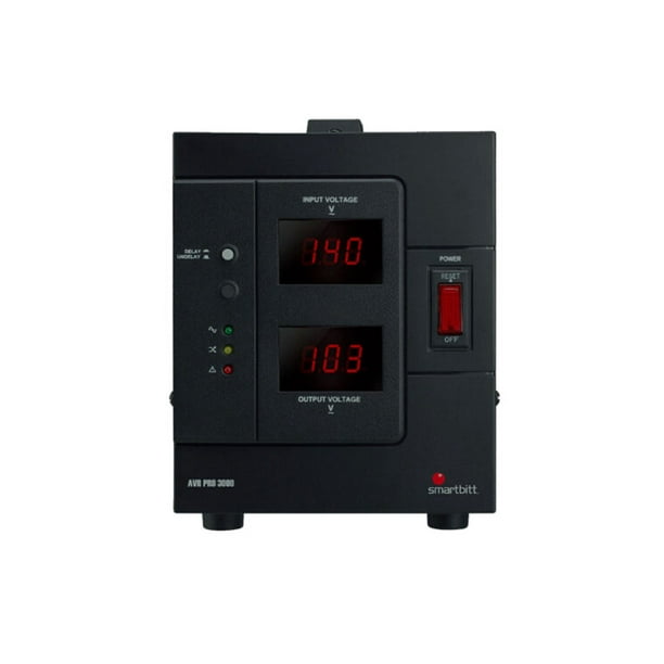 Regulador de Energía Smartbitt Para Linea Blanca SBAVRC3000 Negro