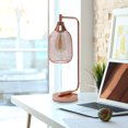 thumbnail image 4 of Elegant Designs 19" Mesh Wire Desk Lamp, Rose Gold, 4 of 9