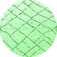 thumbnail image 1 of Ahgly Company Indoor Round Solid Emerald Green Modern Area Rugs, 4' Round, 1 of 4