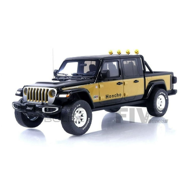 2020 Jeep Gladiator Honcho Pickup Truck Black and Gold 1/18