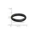 thumbnail image 3 of Mens or Ladies Black Plated Titanium Domed Wedding Band Ring (4.00mm) for Women, 3 of 6