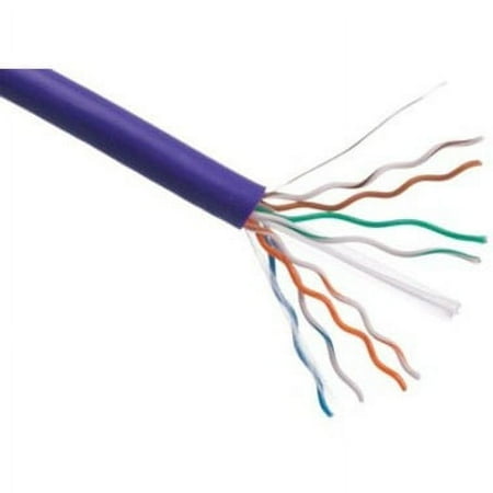 UPC: 8412801006273 | Axiom CAT6 23AWG 4-Pair Solid Conductor 550MHz Bulk Cable Spool 1000FT (Purple)