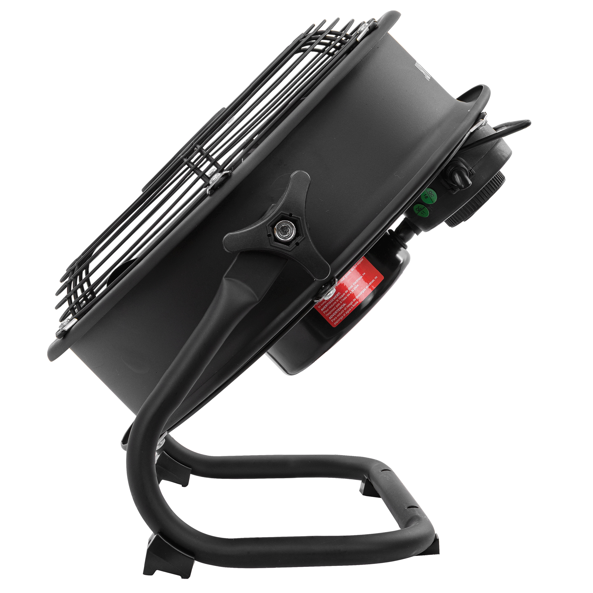 Caterpillar® Fan 9" High-Velocity 3-Speed Shroud Floor Fan, 1200 CFM, Black