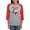 Heather/Red, variant on CafePress - Bull Skull Born Texas Long Sleeve T Shirt - Womens Baseball Tee