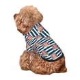 thumbnail image 5 of Fotbe Popcorn On Blue Lines Print Small Dog Sweater Hoodies Pet Grey Hooded Soft Fleece Sweatshirts with Pocket Fall Winter Puppy Cat Sweaters Warm Clothes-X-Small, 5 of 7