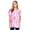 Pink Floral, variant on Casual Nights Women's Snap Front Smock Cobbler Woven Scrub Apron Top with Pockets