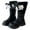 Z16Black, variant on shqvo Girls White Lace-Up Combat Boots with Side Zipper, Knee-High Lug Sole Golden Shoelaces Dress/School Boots – Toddler/Little/Big Kids