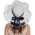 thumbnail image 2 of Sombrero de paja para mujer, plegable, de ala ancha, con protección UV UPF50, para viajes, para playa y verano, 2 of 7