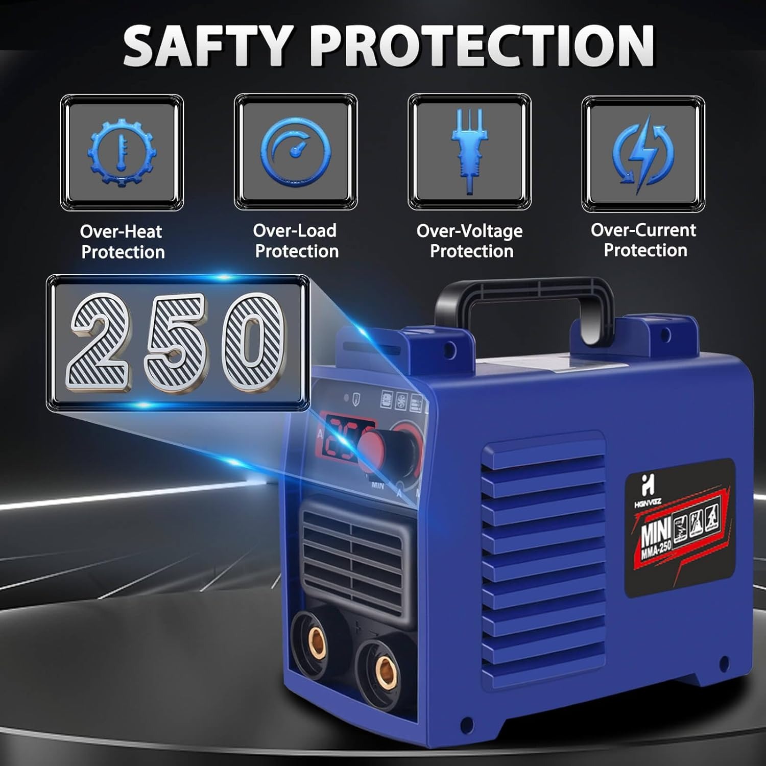 AYTCRNO 110V 250AMP Mini IGBT ARC Welder – DC MMA Inverter Stick Welding Machine