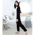 thumbnail image 4 of Conjunto de pijamas negros de lana con dibujos animados para adultos, Pijama de una pieza con animales Kigurumi, ropa de dormir, disfraz de Cosplay de Navidad e invierno, 4 of 4