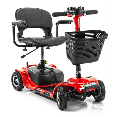 4 Mph Mobility Scooters EWheels EW-M34 4 Wheel Mobility Scooter, Easy Transport Travel Mobility Scooter Swivel Seat, Basket ()