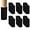 Black-1, variant on 24 PCs Furniture Leg Socks - Coffee Knitted Furniture Socks, Double Thickness Chair Leg Floor Protectors, High Elastic Chair Leg Covers Furniture Caps Set, Move Easily and Reduce Noise