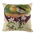 thumbnail image 6 of SDJMa Vintage Easter Pillow Covers 18 x 18 Inch, Retro Farmhouse Bunny Rabbit Chicken Easter Egg Linen Cushion Cases for Spring Holiday Bed Sofa Couch Home Decor, 6 of 8