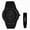 Black, variant on Men's Fully Iced Out Diamond Watch with Adjustable Sizing, Bling Dial, Luxury Timepiece - Silver Finish