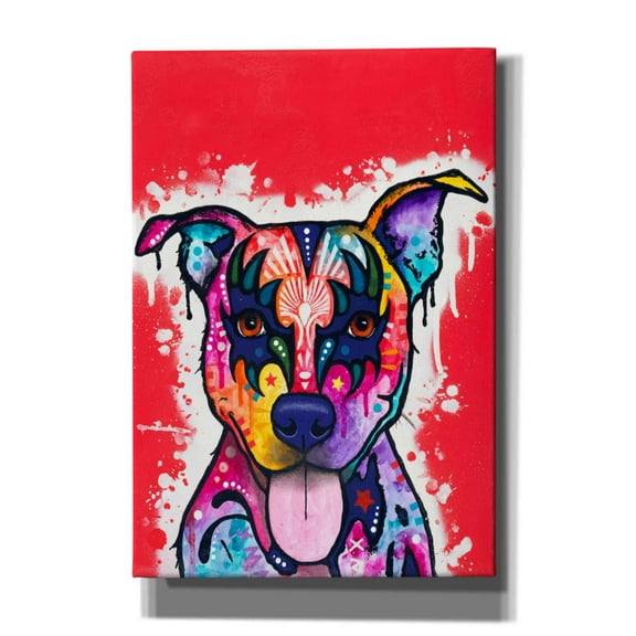 Epic Graffiti 'Kiss Dog' by Dean Russo, Giclee Canvas Wall Art, 18"x26"