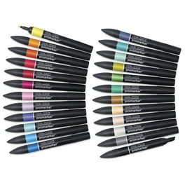 Winsor Newton Brush Marker Set, 6-Markers, Pastel Tones