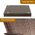 thumbnail image 5 of 3 Piece Outdoor Patio Furniture Set Bistro Set with Coffee Table, Wicker Rattan Conversation Sets for Backyard, Porch, Poolside,Red, 5 of 9