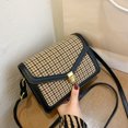 thumbnail image 3 of Bolso de tela escocesa de calle portátil para mujer PU sobre bandolera de hombro, 3 of 6