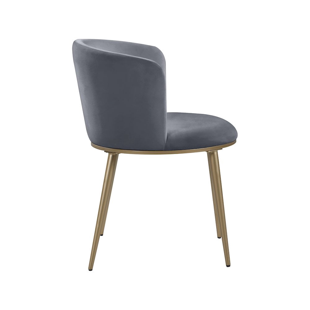 Meridian Furniture Skylar Gray Velvet Dining Chair (Set of 2)