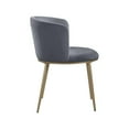 thumbnail image 5 of Meridian Furniture Skylar Gray Velvet Dining Chair (Set of 2), 5 of 7