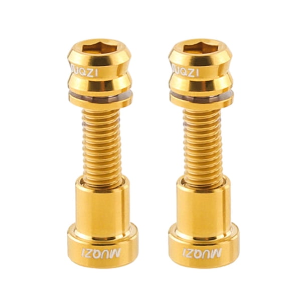 Juego de 2 tornillos y tuercas para vástago de bicicleta de carbono, tornillos elevadores para manillar de bicicleta, vástago fijo 25mmx8mm Oro