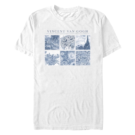 Men's Lost Gods Vincent Van Gogh Blue Art Graphic T-Shirt