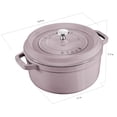 thumbnail image 4 of STAUB Cast Iron 7-qt Round Cocotte - Lilac, 4 of 11