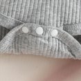 thumbnail image 6 of masbird Newborn Baby Girl Fall Winter Outfits Long Sleeve Romper Bell Bottom Pants Headband Clothes Set,Grey,12-18 M, 6 of 9