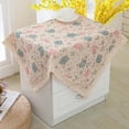 thumbnail image 2 of Nvzi-a Square Tablecloth,Nightstand Tablecloth,Side Table Cover,Table Cloth for Bedside Table/Nightstand/Night Table/Tea Table/End Table/Dressers,Table Dustcover Doilies for Furniture ( khaki), 2 of 4