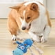 thumbnail image 5 of Juguete para morder perro que chilla | Juguete interactivo de peluche para moler mascotas | Vellón de piña duradero | Tira y afloja con cuerda | Limpieza dental | 30x27cm | Naranja, Azul, Rosa, 5 of 6