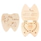 thumbnail image 4 of Caja de dientes Bebés Dientes Mostrar caja de almacenamiento de madera con hebilla Lock Molar Incisis Odor Odor Newborn Supplies Baby Shower Regalo Girl Inevent BA000391-02B, 4 of 7