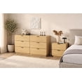 thumbnail image 2 of Chrystie Commode Contemporaine Moderne 2 Pcs et Table de Nuit en Naturel, 2 of 8
