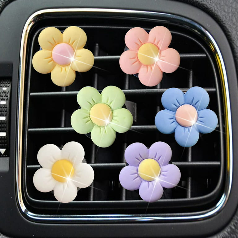 Daisy Flower Air Vent Clip Cute Car Accessories