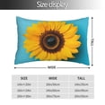 thumbnail image 2 of KLL Golden Sunflower in Blue Pillow Covers Envelope Closure,Super Soft and Cozy Fuzzy Fleece Pillow Case Cover 20"x30", 2 of 5